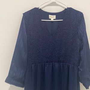 Orange Creek Los Angeles Blue Smocked Dress